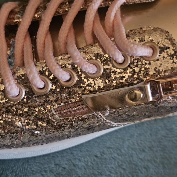 Forever Link Gold Glitter Sneakers - Picture 7 of 8